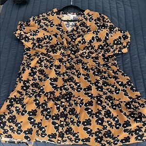 Nine West Black and Tan Floral Dress